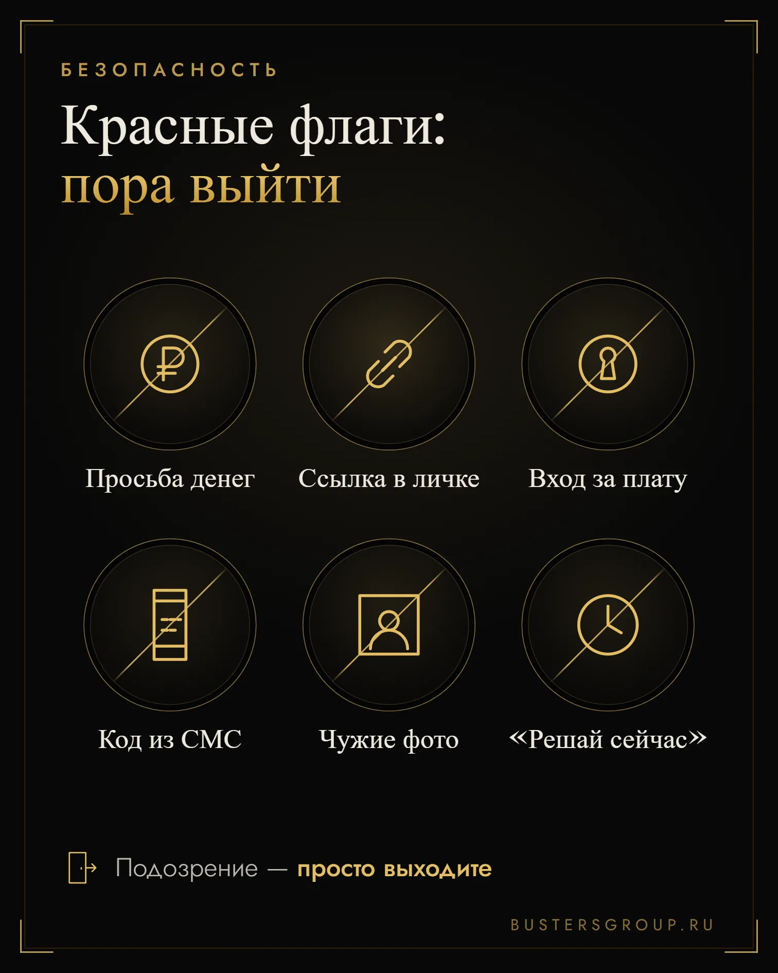 Красные флаги в переписке: просьба денег, ссылка в личке, вход за плату, код из СМС, чужие фото и спешка